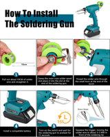 Cordless Soldering Iron Kit for Makita 18v LXT Battery,75W LED Digital Solder Iron Soldering Gun with 5pcs Tips,50g 0.04” Solder Wire for any Hobby Enthusiast (Battery not included) Taingwei