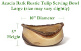 Lipper International 1094 Acacia Rustic Tulip Serving Bowl, Medium Lipper International