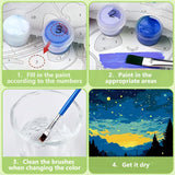 Reivworl Framed Paint by Numbers Kit for Adults Beginner & Kids Ages 8-12, Elephant Paint by Number with Frame and Easel, Painting by Numbers for Gifts and Home Decor (10X10Inch) Reivworl