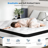 Avenco Cal King Mattress 10 Inch, Hybrid Mattress California King Medium Firm, Cal King Mattress in a Box with Gel-Infused Memory Foam and Pocketed Springs, Breathable Knit Fabric, Edge Support Avenco