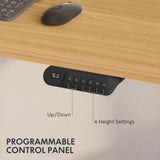 FLEXISPOT E6 Essential 3 Stages Dual Motor Electric Standing Desk 48x30 Inch Whole-Piece Board Height Adjustable Desk Electric Sit Stand Desk(White Frame + Maple Desktop, 2 Packages) FLEXISPOT