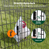 PawGiant Chicken Coop Chicken Run Pen for Yard with Cover 130"×40"×40" Outdoor Metal Portable Chicken Tractor Cage Enclosure Crate Outside for Small Animals Duck Rabbit Hen PawGiant