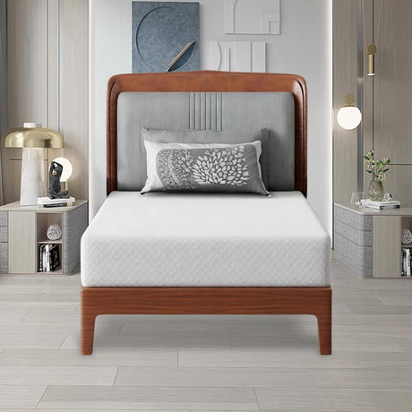 8 Inch Twin Mattress Gel Memory Foam Mattress for Cool Sleep Pressure Relief Breathable Cover Mattress Medium Firm Twin Size Mattress in a Box Cooling Gel Infused Bed Mattresses, White Generic