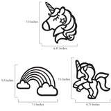 VHALE Suncatchers Craft 3 Sets (9 Cutouts) w Tissue Papers Stained Glass Effect Paper Sun Catcher Kit, Window Art, Classroom Crafts, Creative Art Projects, Kids Party Favors (Unicorn) VHALE