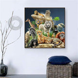 CXYQLC DIY 5D Diamond Painting Kits for Adults, Diamond Art Lions,Tigher&Animals Diamond Painting Full Drill Crystal Rhinestone Embroidery Craft Kits for Home Wall Decor Gifts 13.7x13.7inch CXYQLC