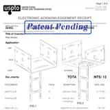 TPSHKE 8 Pack U Shape Post Anchor, 4"x 4" Post Base for Concrete, Design Patent Product, 11 Gauge 3 mm Thickness Galvanized Black Pergola Deck Bracket with Screws(Inner Dia 3.6x3.6) TPSHKE