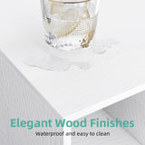 8-Cube Bookshelf 2 Tier Modern Bookcase with Legs, 11in Shelf Opening, 47" Wood Bookshelves Storage Organizer Shelf, Freestanding Open Book Shelves for Bedroom Living Room Office, Modern White Flrrtenv