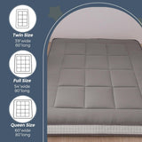 MAXYOYO 6" Extra Thick Floor Futon Mattress, Foldable Mattress Tatami Pad Floor Mattress for Adults Floor Bed Roll Up Mattress Guest Mattress, Dark Grey, Queen MAXYOYO