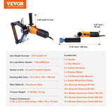 VEVOR Pipe Tube Polisher Sander, 1000W Pipe Belt Sander with 6 Variable Speeds 1100-3200rpm, Professional Belt Sander Grinding Machine with 50PCS VEVOR