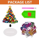 hyzsj DIY Diamond Desktop Ornament Christmas Tree, Crystal Diamond Art Painting Tabletop Ornaments Single Sided, Diamond Ornament for Adult Beginner Home Office Decor Crafts Gift hyzsj
