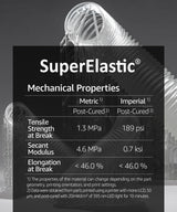 SuperElastic 3D Printer Resin, Softness 60A Simulating Soft Silicone, Made in Korea by 3DMaterials (5000g, Clear) 3DMaterials