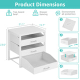 BOLUO Closet Drawers White 3 Drawer Dresser for Closet Organizers and Storage Bedroom Dorm Modern BOLUO