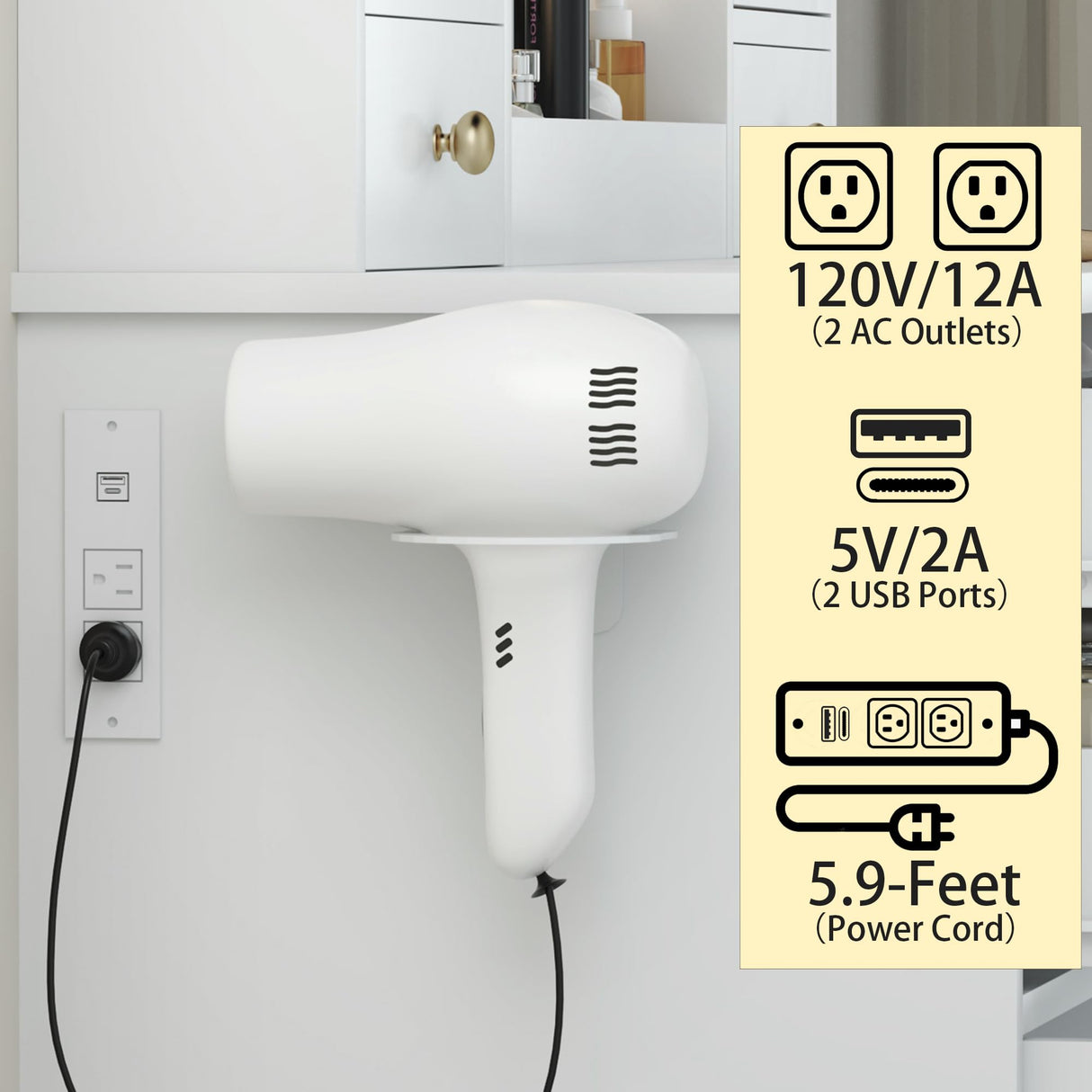 HUANLEGO Vanity Desk with Mirror and Lights, White Vanity Mirror with Lights Desk and Chair &7 Drawers, Cabinets Makeup Vanity Table with with Stool for Bedroom 3 Lights Mode and Brightness Adjusted HUANLEGO