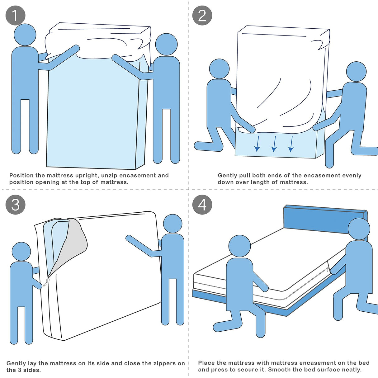 76"x80" King Mattress Protector Cover Fits 9-12" Deep, Waterproof Mattress Encasement Cover with Premium Breathable Soft Terry Top Fiber for Your King Size Bed WINKAURA