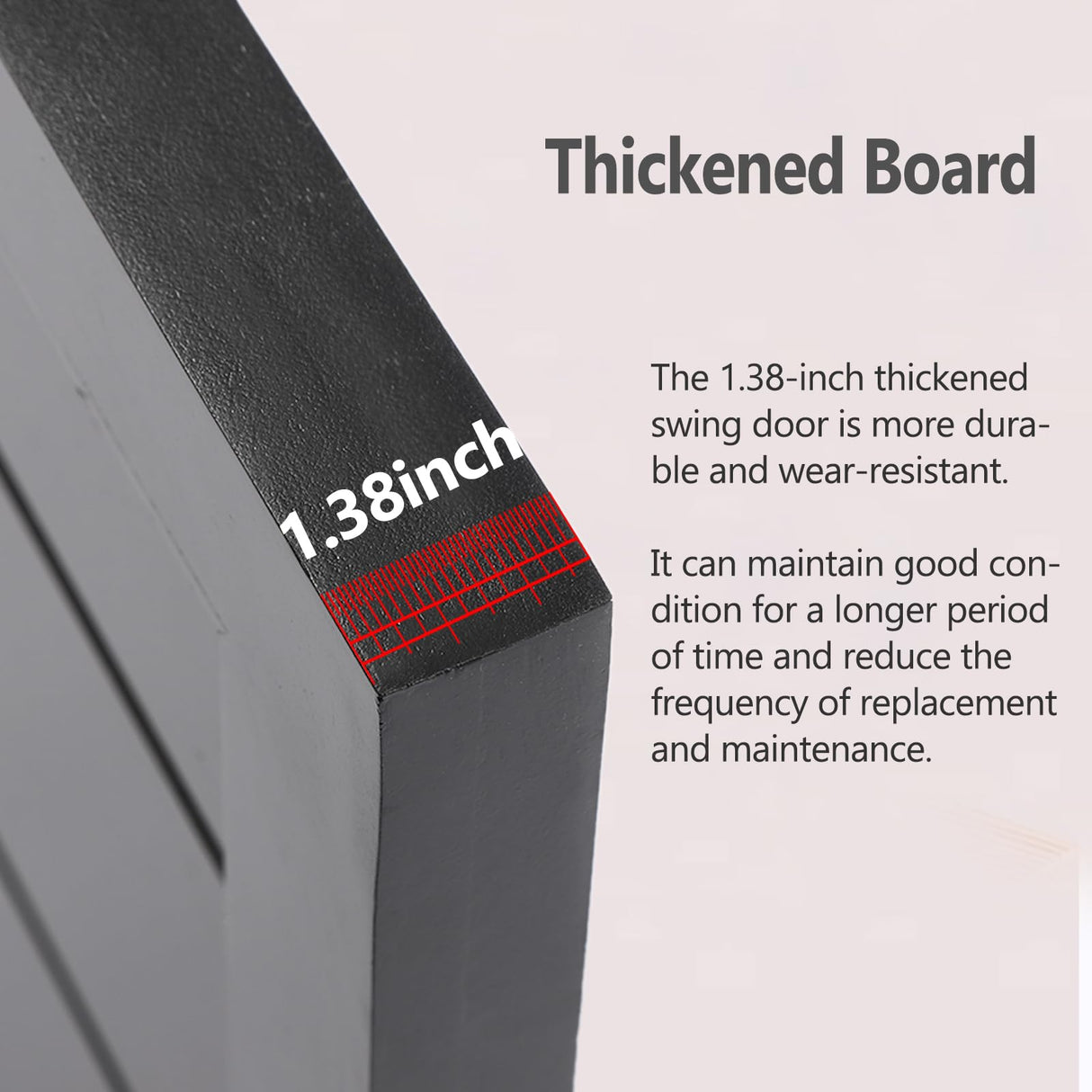 Swinging Door, Solid Wood Swinging Door with 3 Spring Hinges, Interior Dutch Door for Hallway Kitchen Bar Pub Entrance Partition, 35.4x23.6inch / Black DouSeiAi