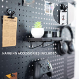 VIVO Steel Clamp-on Desk Pegboard, 30 x 24 inch Privacy Panel, Magnetic Peg Board, Office Accessory Organizer, Above or Below Desk Placement, Black, PP-DK30B-1 VIVO