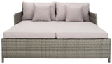 Safavieh PAT7500B Outdoor Collection Cadeo Grey Cushion Daybed SAFAVIEH