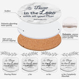 Billbotk Ceramic Coasters with Bible Verses, Coasters Set of 8 with Holder, Absorbent Drink Coasters for Home Decor and Christian Gifts, 4 Inches Billbotk