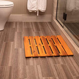 Villa Acacia Wooden Bath Mats -23 x 23 Inch Acacia Wood Indoor or Outdoor Shower Mats - Slated Platform Wood Shower Mat for Floor﻿ Thirteen Chefs