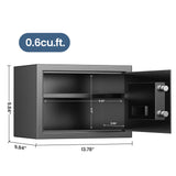 Locksworth Safe for Home, 0.6 Cubic Feet Safety Box, Lock Box for Money, Jewelry, Documents and Guns, Digital Security Safe for Office, Hotel and Personal Use, 13.8"W x 9.8"D x 9.8"H Locksworth