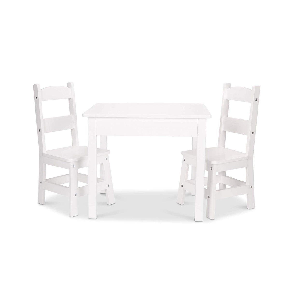Melissa & Doug Wooden Table & Chairs - White Melissa & Doug
