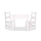 Melissa & Doug Wooden Table & Chairs - White Melissa & Doug
