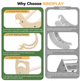 INNOPLAY Large Foldable Toddler Climbing Toys Indoor Jungle Gym, Pikler Triangle Set with Cushion, S-lide and Arch, 7-in-1 Montessori Climbing Set(1.5-6yrs) INNOPLAY