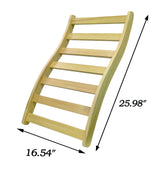 LTCCDSS 1PCS Sauna Canadian Hemlock | S-Shape Design - Slip-Resistant - Non-Toxic - Comfortable - Sauna Accessories Kit Apply to Barrel or Infrared Sauna (20.5 in * 13 in) LTCCDSS