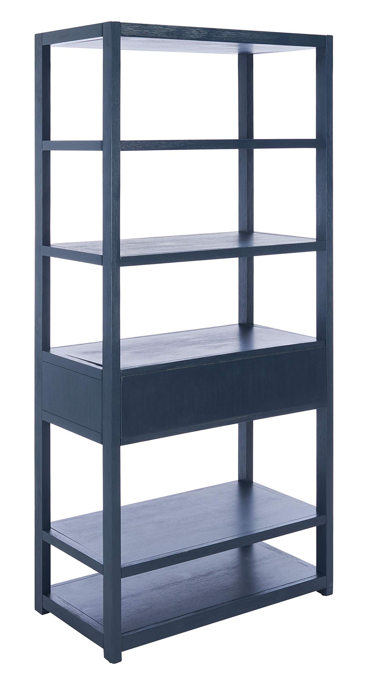 Safavieh Home Collection Johni Navy and Gold 5-Shelf Storage Etagere SAFAVIEH