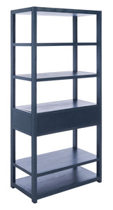 Safavieh Home Collection Johni Navy and Gold 5-Shelf Storage Etagere SAFAVIEH
