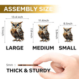Jigfoxy Wooden Puzzles for Adults, Mechanical Owl Wood Puzzles Adult, Unique Animal Shape Wooden Jigsaw Puzzles for Adults, Birthday Gifts for Puzzle Lovers, Family(S-8.5 * 5.8in-80pcs) Jigfoxy