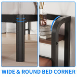 UOMEUR Twin Bed Frame With Headboard & Charging Station - Black Metal Single Bed for Kids, Toddler, Boys, Girls, Adult - No Box Spring Needed, Easy Assembly, Noise Free UOMEUR