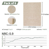 TroyStudio Thickened Acoustic Panels, 31.5 x 23.6 x 0.5 Inches Pack of 6 Felt Wall Decor Tile Sound Absorbing Board, Noise Reverb Echo Dampening Soundproof Padding for Door Music Recording Home Studio TroyStudio