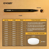 OWDEN Professional 13 Pc Leather Hole Punch Set (Slim Style) 1.0-12MM for Belt, Watch Band & Strap Gasket. Includes Free 3" Nylon Mat OWDEN