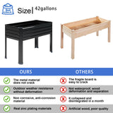 DIIYIV Galvanized Raised Garden Bed with Legs,2PCS 48×18×30in Elevated Planter Box for Backyard,Garden, Patio, Balcony, 300lb Capacity,Planters for Outdoor Plants,Black DIIYIV