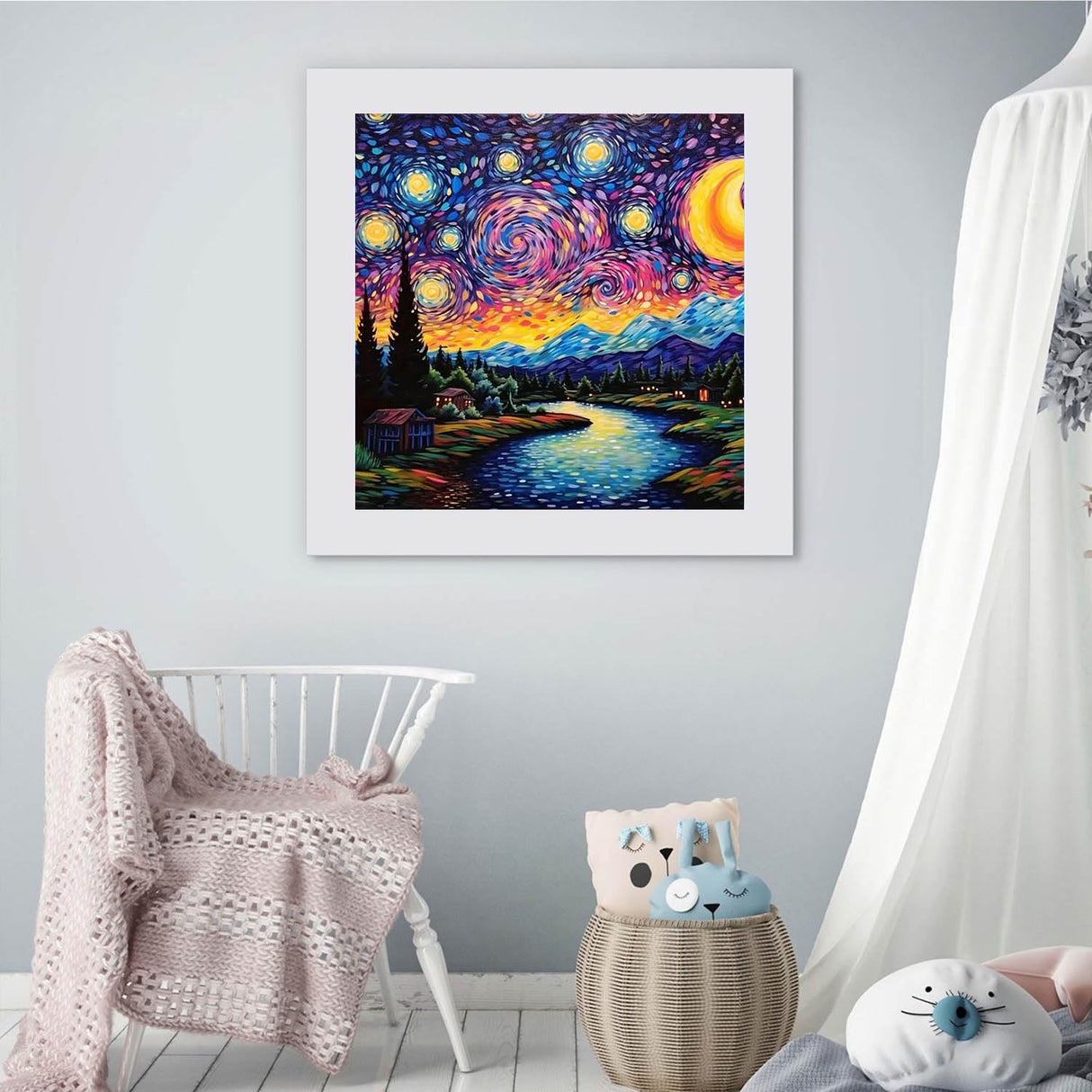 Starry Night Diamond Painting Kits for Adults - Starry Sky Diamond Art Kits for Adults Beginner, Landscape Scene DIY Full Drill Diamond Dots Paintings with Diamonds 5D Gem Art and Crafts 14x14inch HOIYLDS