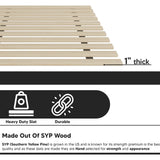 Greaton, 1-Inch Extra Heavy Duty Horizontal Wooden Bunkie Board/Bed Slats, Full(54"), Beige Greaton