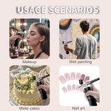 Airbrush,Airbrush kit,Airbrush for Nails, high Pressure, Cordless,Rechargeable,Can be Used for Nail Art, Painting,Skincare, Makeup,Cake Decorating,etc Pautaca