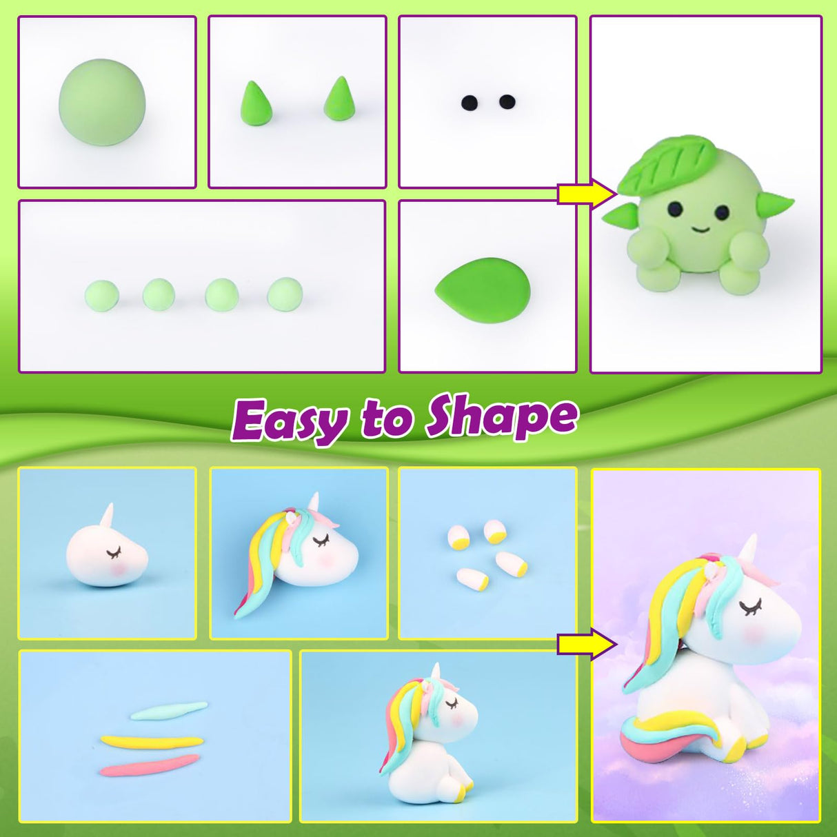 Air Dry Clay 100 Colors, Modeling Clay for Kids, DIY Molding Magic Clay, Gift for Kids YOPINSAND