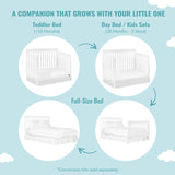 Dream On Me Ashton 4-In-1 Convertible Crib In White, Greenguard Gold, JPMA Certified, Non-Toxic Finishes, Features 4 Mattress Height Settings, Made Of Solid Pinewood Dream On Me