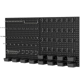 Daanxw 158PCS Metal Pegboard Kit with Hooks for Wall Garage Tools Pegboard Storage System for Garage (Black Box, 4-12X24) Daanxw