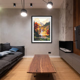 QUITEDEW Paint by Number for Adults,Mountain Waterfall Paint by Numbers, Nature Scenery Paint by Number Kits,Suitable for Home Wall Decoration 16x20 Inch QUITEDEW