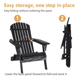 PayLessHere Outdoor Lounger Chairs Set of 2 All Weather Fire Pit Chairs Wooden Adirondack Chairs with Easy Assemble for Patio Garden Lawn Beach Fire Pit, Black PayLessHere