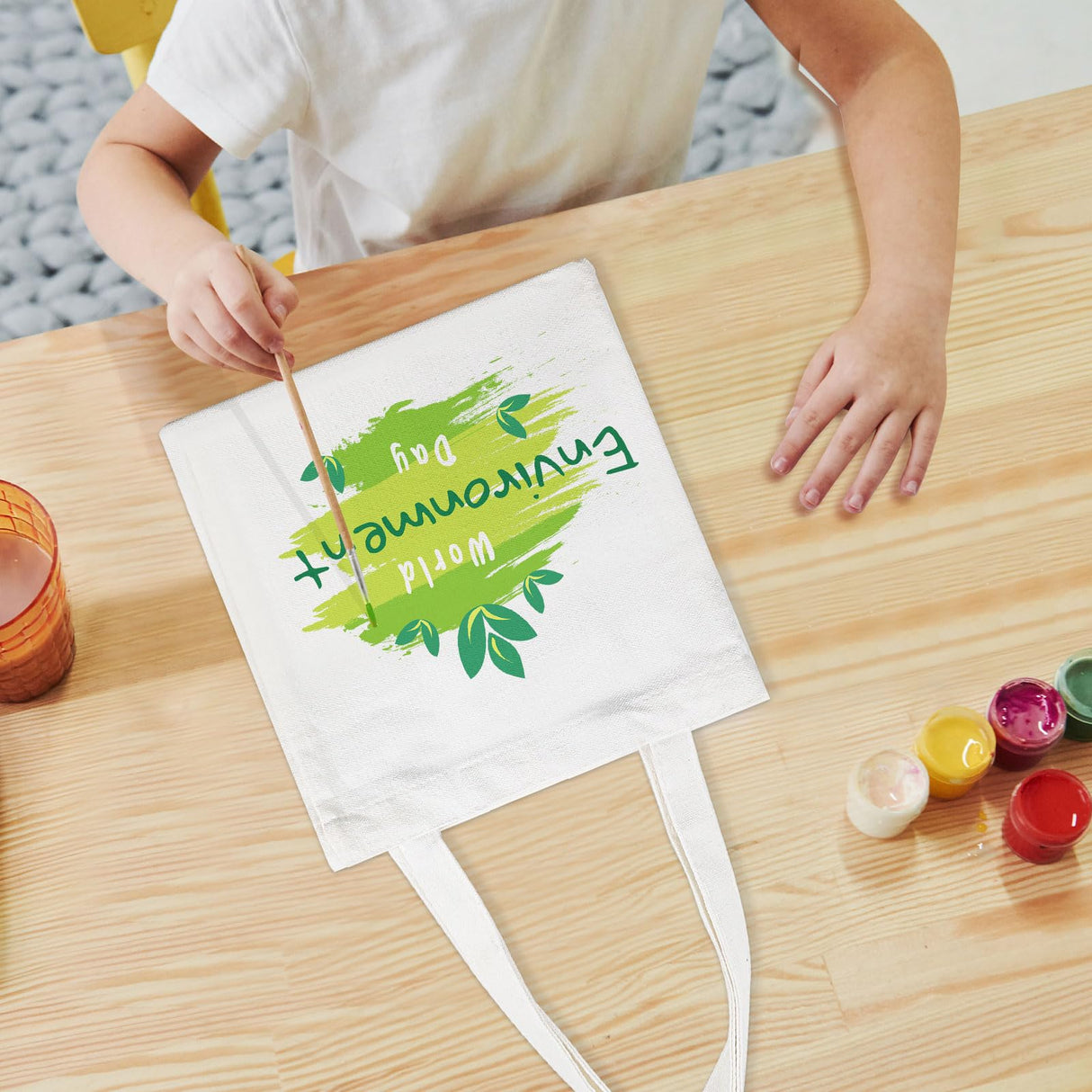 OKBA 20 Pcs 8X7.5 Inch Sublimation mini tote bags,Blank Canvas Tote Bags Reusable Grocery Bags, small tote bags for kids DIY (White) OKBA