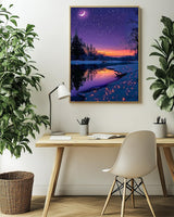 Starry Night Diamond Art Kits for Adults, Crafts 5D Diamond Painting Dot Kit for Adult Beginners, Nature Landscape DIY Round Dots Full Drill Diamonds Paintings Arts for Home Wall Decor Gifts 12X16 In Luckyrichrui