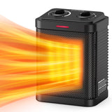 1500W Space Heater, Small Space Heater for Indoor Use, PTC Ceramic Space Heater with Thermostat, 3 Modes, Safety Quiet Heating, Multiple Protection, Portable Heater for Office Room Desk Use Pereysi