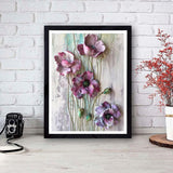 VIGEGU 4 Pack Paint by Numbers kit for Adults Framed Canvas - with Wooden Easel,Paint by Numbers for Kids Ages 8-12,Bottle Flower DIY Acrylic Oil Painting Kits Arts Crafts for Wall Decor 7.8x11.8inch VIGEGU