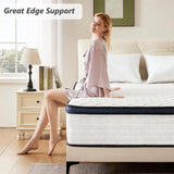 Ablyea Mattress King Size Bed 14 inch Hybrid Mattresses with Pocket Coils Springs, Pressure Relieve, Motion Isolation, Edge Support, CertiPUR-US & Oeko-TEX Certified Medium Firm Ablyea