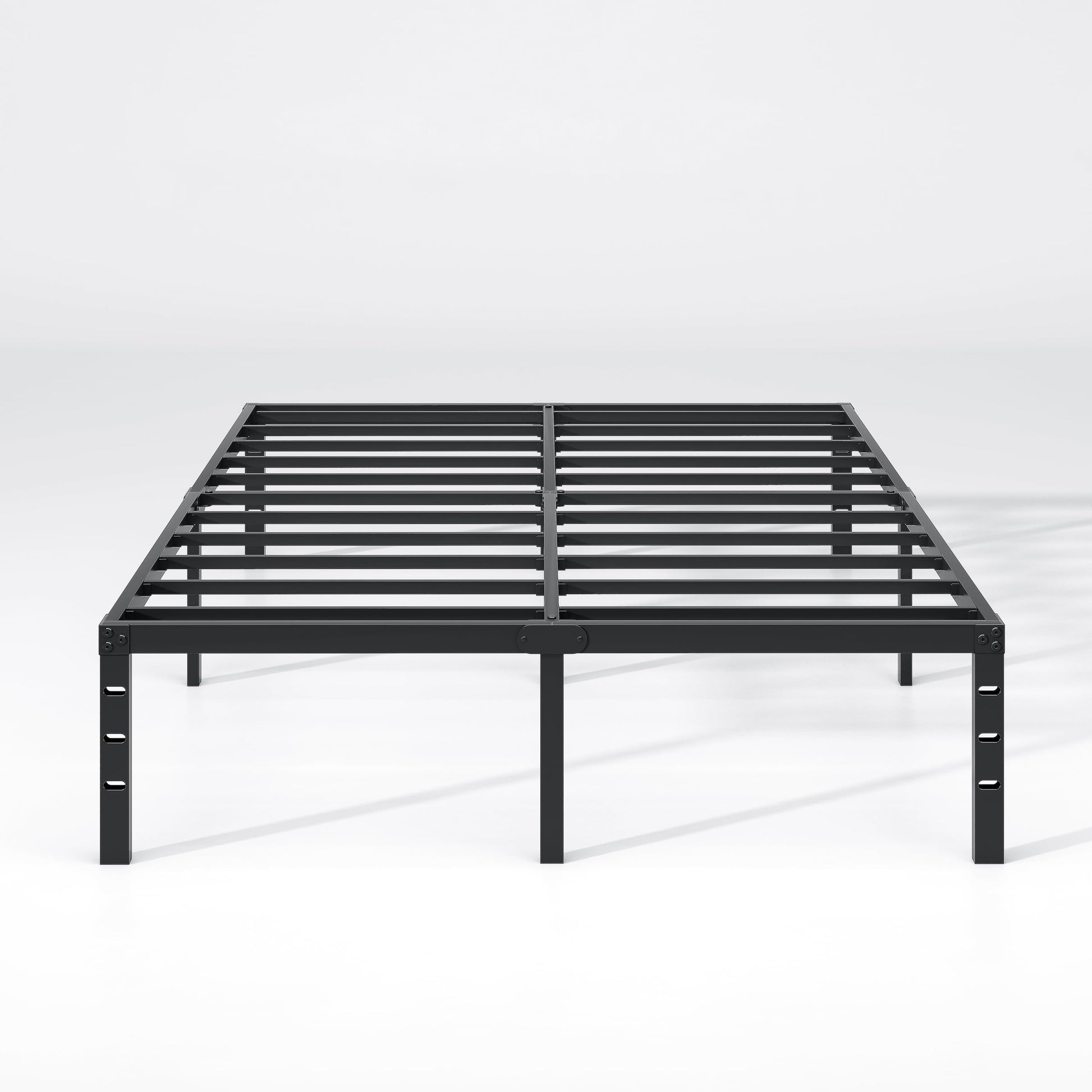 NEW JETO Sturdy Black Metal Queen Bed Frame with Spacious Under-Bed Storage - WoodArtSupply