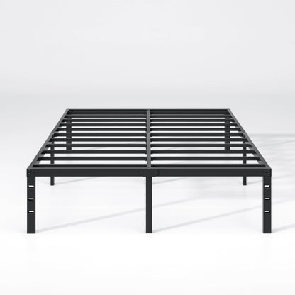 NEW JETO Sturdy Black Metal Queen Bed Frame with Spacious Under-Bed Storage - WoodArtSupply